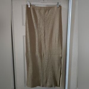 Elegant Tan Striped Skirt